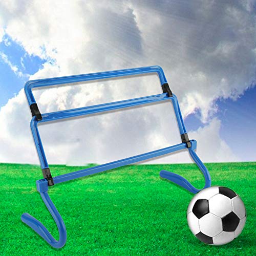 XMSound Adjustable Hurdle Set for Agility Speed Training, Foldable for Jumping, Racing, Obstacle Courses, PE Classes,Soccer,Track & Field & More, Heights 6”-15” Inch, Set of 6 (Blue)