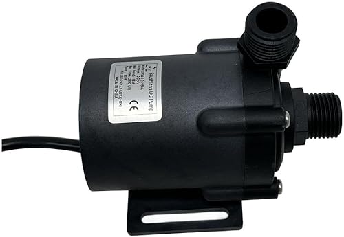 Miniatura 7 de SHYSKY DC55E-24160A 24VDC Pequeña Bomba de agua sin escobillas de eficiencia energética 80W 52.5 ft 52ft Lift 634GPH Bajo ruido, Velocidad/flujo