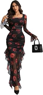 فستان طويل مقاس واحد – بخامة مرنة يناسب جميع الأجسام