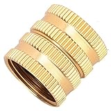 Adaptador de Manguera Hembra a Hembra de Latón Conector de Manguera Hembra Doble 3 × 3 × 3 3 4 Conector de Grifo de Manguera de Latón Adaptador de Tubería de Agua de Jardín