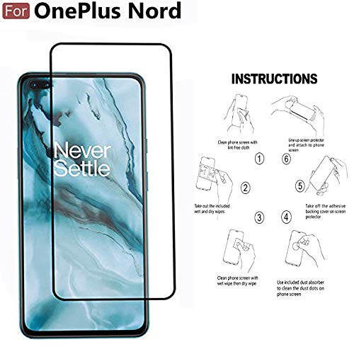 Image of CEDO Tempered Glass for OnePlus Nord | Screen Protector Full HD Quality Tempered Glass Anti-Scratch Edge to Edge Coverage with Easy Installation Kit (Black)