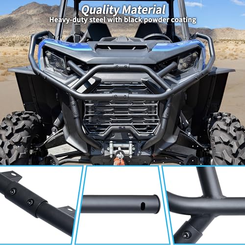 UTVSXPERT Front Bumper for Commander/Commander Max 2021-2025 Accessories, Combined Heavy Duty Steel Front Low Bumper Bar Protector Replace #715007248 by UTVSXPERT - Image 4
