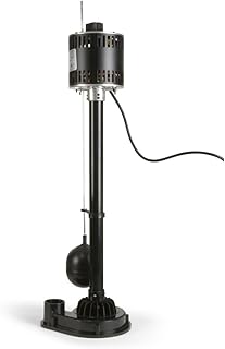 ECO-FLO Products EPP33 Pedestal Sump Pump with Vertical Float Switch, 1/3 HP, 3600 GPH