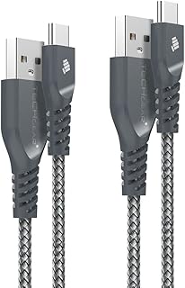 TECHGEAR 2 Pack STRONG High Durability Braided USB C Charging & Data Sync Cable (2x 3.3ft/1M) Compatible for Samsung Tab S6 Lite, Tab A7 10.4", T510, Tab A8 10.5", Tab S8 Plus/Ultra, S7 S6 S5e S4 S3