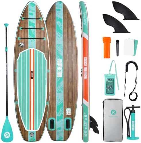 Niphean Stand up Paddling Board mit Sitz und Sup Board Zubehör | 320/305cm Stabiles Sup Board 200kg für 2 Personen, Robustes und Langlebiges Standup Paddle Board aufblasbar