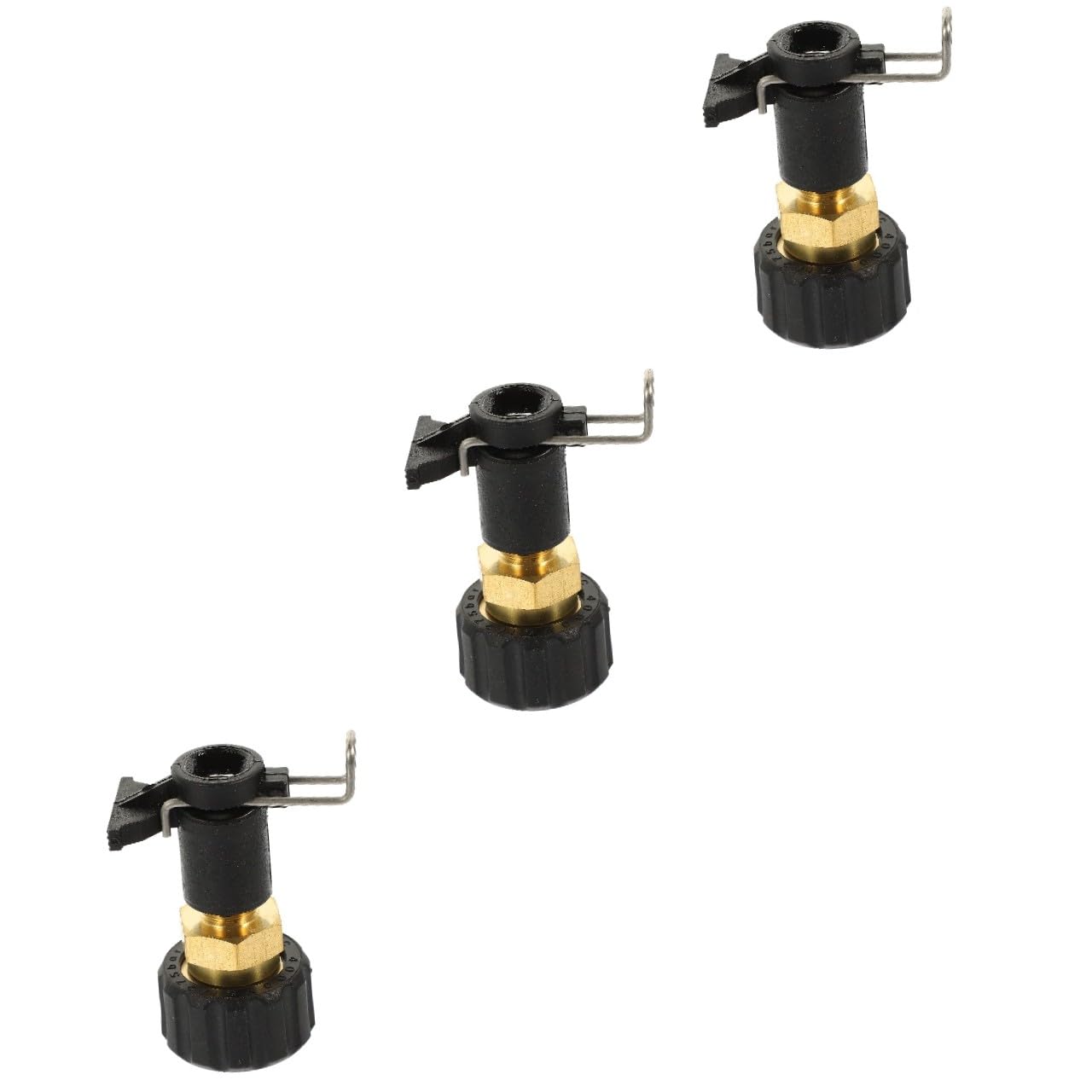 Kisangel 3 Piezas Adaptador de Conector Rápido de Latón para Manguera de Lavadora a Presión Compatible con Rociadores de Alta Presión Instalación y para Limpiar Coches Pisos y Paredes