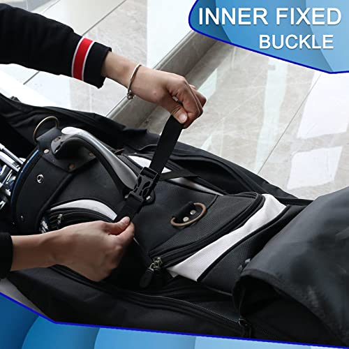 Wolt | Golf Travel Bag With Wheels, Heavy Duty Oxford Wear-Resistant, Soft-Sided Golf Travel Case For Airlines Protects Golf Clubs (Black) #TOP5