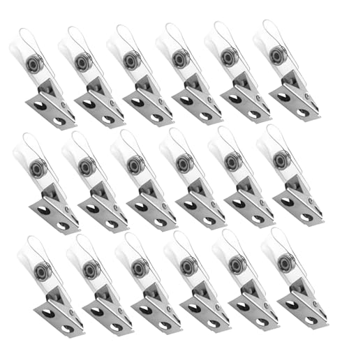 Clip Métallique pour Porte-carte SHINEOFI Haute Résistance avec Sangle de Maintien