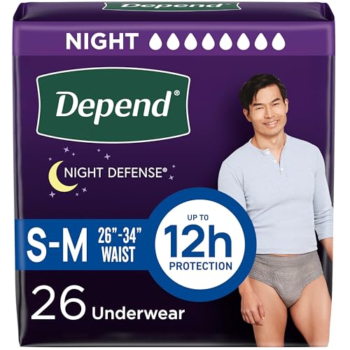 Depend Night Defense Adult Diapers, Incontinence Underwear for Men, Disposable, Overnight,...