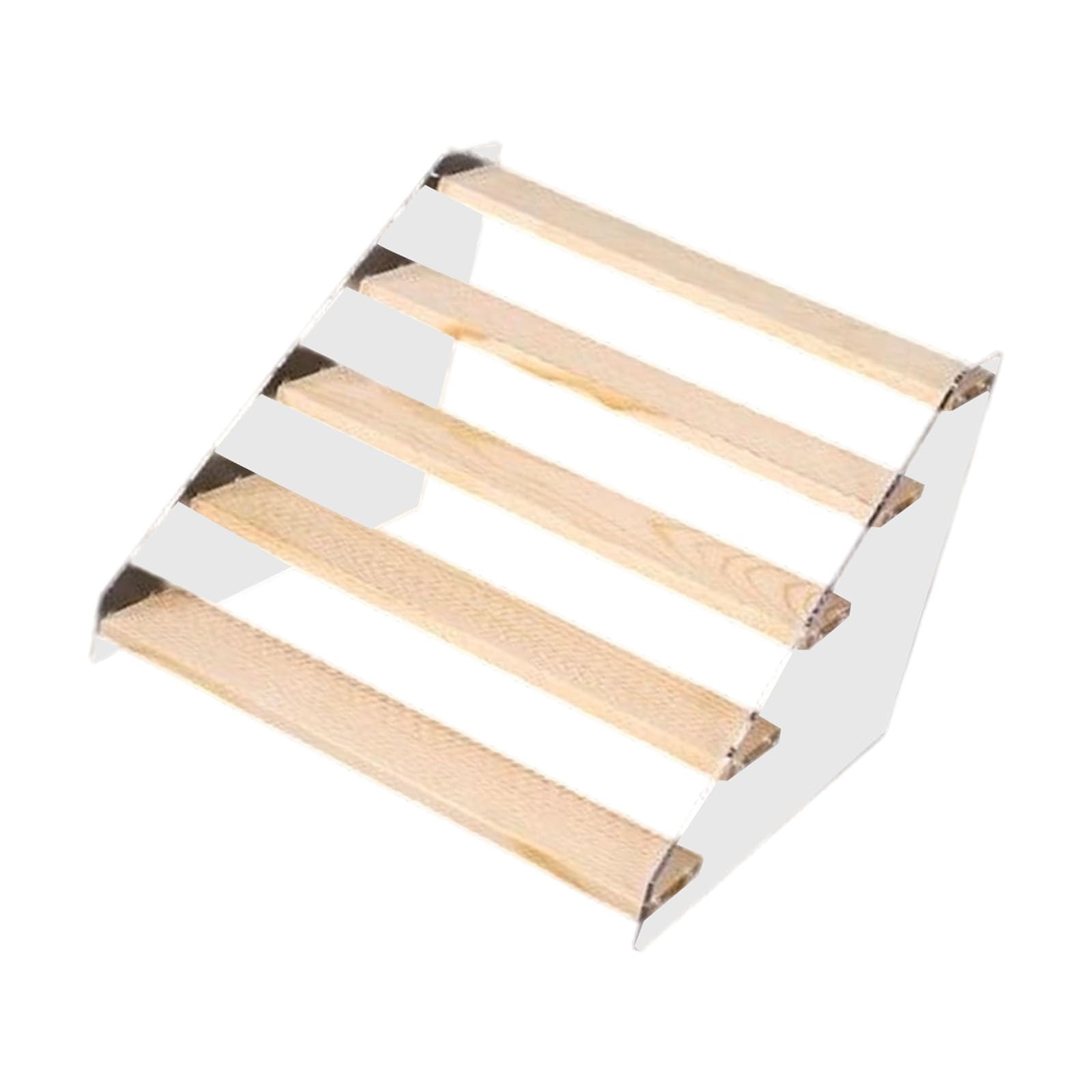 Jazuaiao 3/4 / 5 Tiers Wood Display Stand for Anime Figures Dolls with Dustproof Cover and Effortless Setups Acrylic Display Stand
