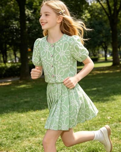 Image of Kids Toddler Girl Summer Clothes Letter Printed T-Shirt Top+ Floral Skirt 2pcs Girl's Skirt Set