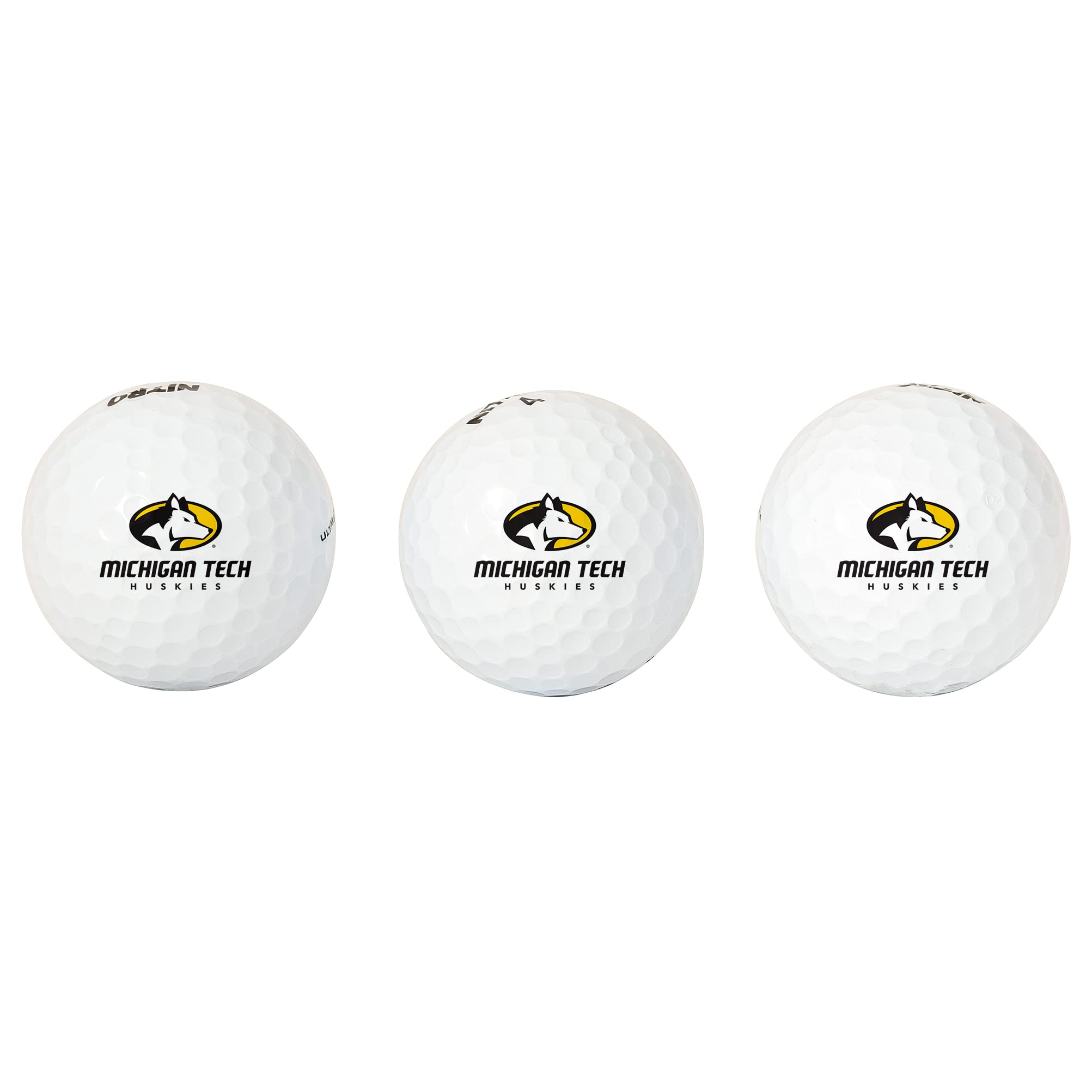 Desert Cactus Michigan Technological University Golf Balls 3 Pack – MTU Huskies Full Color Three – Officially Licensed Sport Team Accessory (Design B)