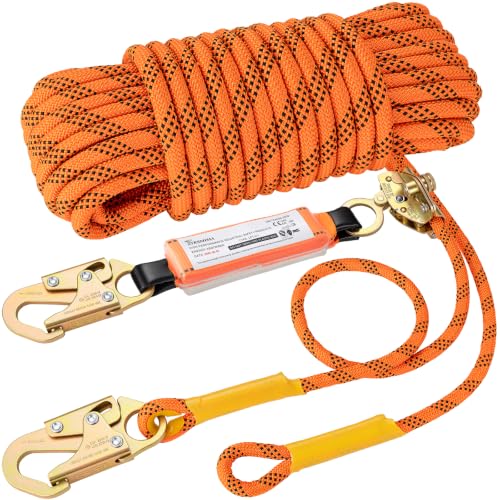 TRSMIMA Roofing Fall Protection Rope - 50ft Safety Rope for Roofing