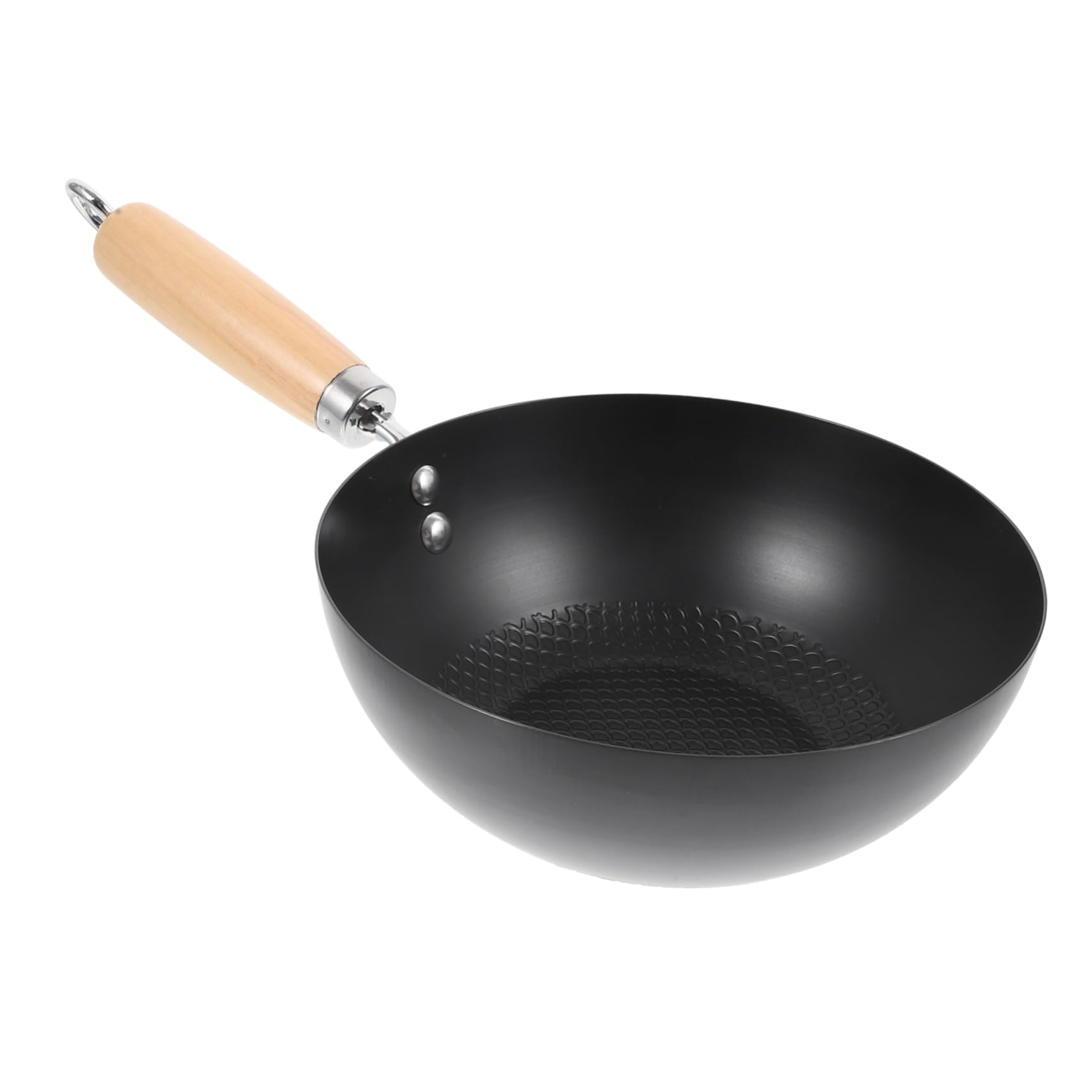 Japanischer Wok aus Schmiedeeisen Klein und Antihaftbeschichtet Wokpfanne mit Glatter Oberfläche Einfach zu Reinigen für Westliche Restaurants