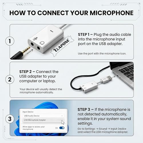Image of CLAPONE Professional Condenser Microphone Kit with Boom Arm Stand, Pop Filter, Shock Mount, XLR Cable - Studio Recording Mic for YouTube, Podcast, Streaming, Voice Over