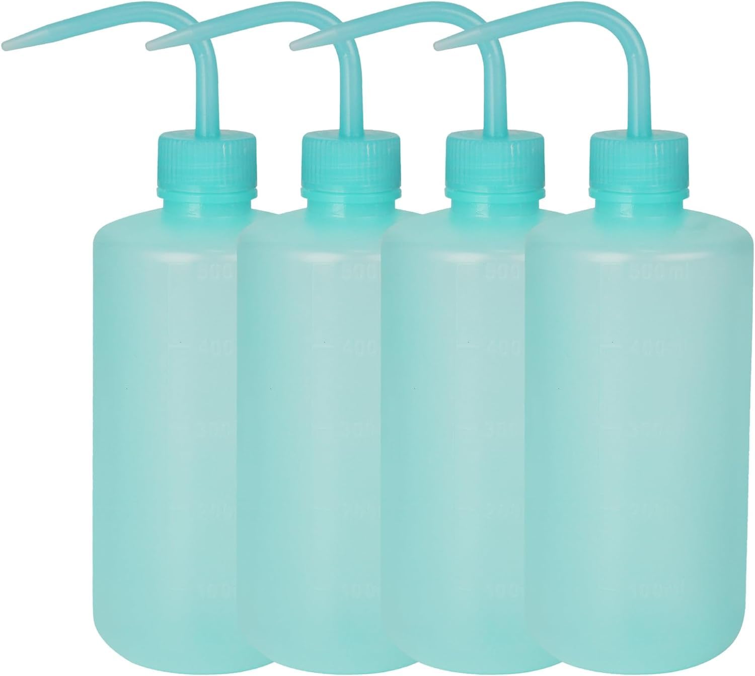 Tazweeq Tattoo Cleaning Bottle, 500ml Squeeze Bottle, Plastic Squeeze Cleaning Bottle, Irrigation Squeeze Cleaning Plant Bottle (500 ml/16 oz/4 bottles/blue)