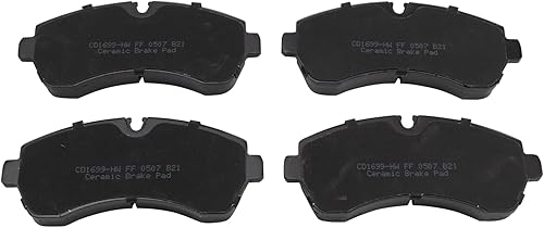 Miniatura 4 de TRQ Juego de pastillas de freno de disco de cerámica delanteras para Freightliner Mercedes Sprinter Van