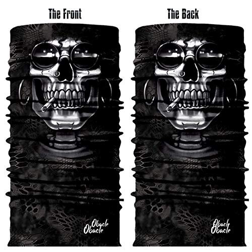 Image of Obacle Skull Face Mask Half for Dust Wind UV Sun Protection Seamless 3D Tube Mask Bandana for Men Women Durable Thin Breathable Skeleton Mask Motorcycle Riding Biker Fishing Cycling Sports Festival