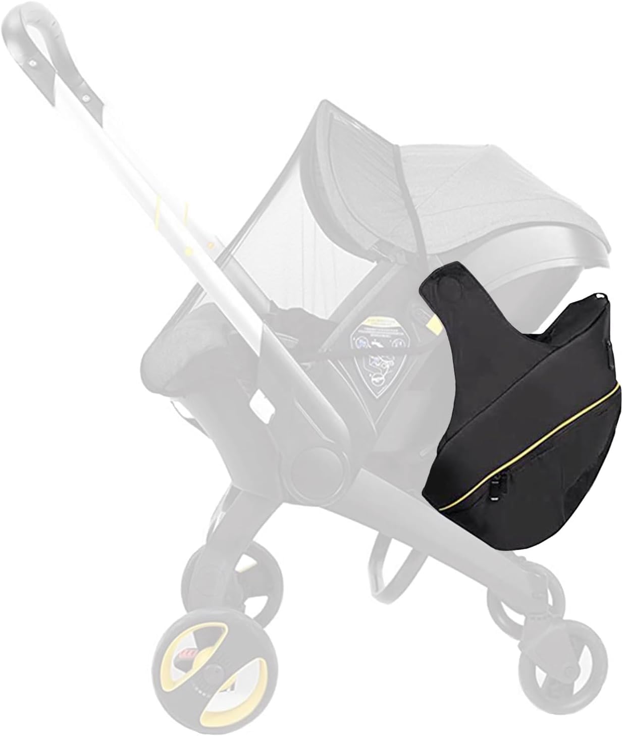 Exclusive Clip-On Stroller Storage Bag Compatible with Doona Stroller Car Seat, Non-Slip Wearable Stroller Organizer with Shoulder Straps, Baby Essentials Pram Car Seat Stroller Accessories