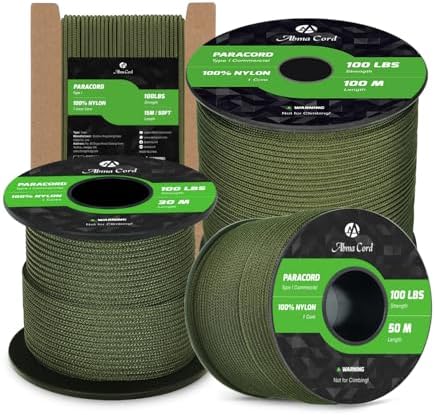 Abma Cord Paracord 2mm 15m 100% Nylon Rope 1 Strand Type I Parach...