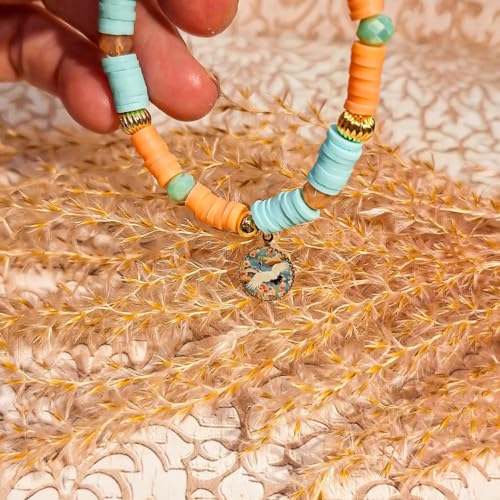 Bracelets turquoise rose doré et oiseau grue pour vos tenues d'été - 5