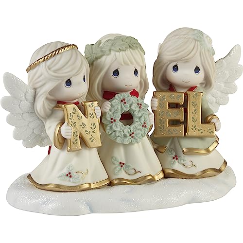 Precious Moments 231035 Christmas Figurine | Joyeux Noel Limited Edition Bisque Porcelain Figurine thumb #1