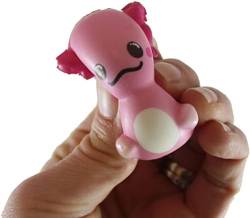 Miniatura 9 de 24 mini juguetes blandos Axolote de 2 pulgadas de tiro lento, recuerdos de fiesta de espuma viscoelástica, fidgets, premios, OT (colores aleatorios)