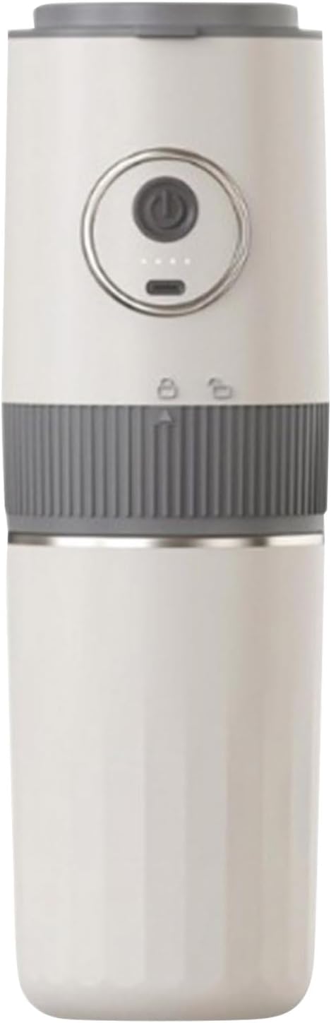 Portable Electric Coffee Grinder Brewer Combo Wireless Hand brewed Coffee Maker Stainless Steel Cup 350ml Home Travel Outdoor Use (2566 English Version)