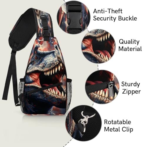 Bolso tipo sling para hombre y mujer con diseño animal miniatura 3