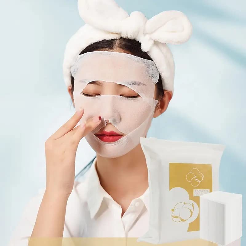 200 Count Stretchable Thin Makeup Cotton Wet Compress Cotton Makeup Remover Cotton Pads Face Moisturizing