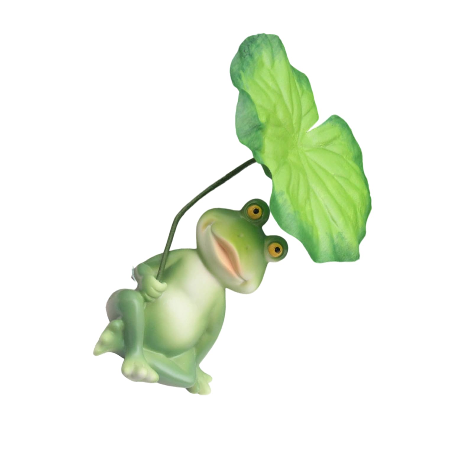 Kalttoy Life Like Frogs Sculpture Holding Umbrella Resin Statue for Fishtank Garden Patios Outdoor Indoor Decoration Frogs Sculpture for Garden