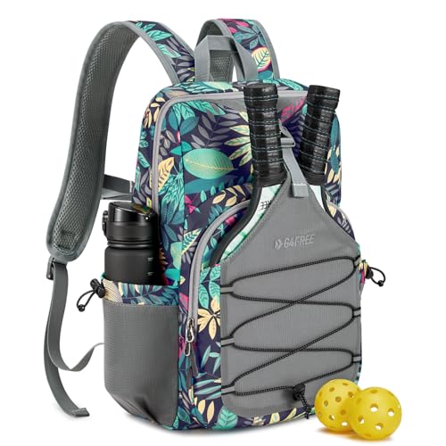 G4Free Bolsa de pickleball, mochila de pickleball para mujeres y hombres, bolsa de pádel para 2 a 4 palas, regalos para los amantes del pickleball, Hoja Azul, Small