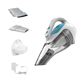 BLACK+DECKER Dusbuster Handheld Vacuum ION Hand, Cordless, Flexi Blue/ Grey / White (HHVI315JO42)