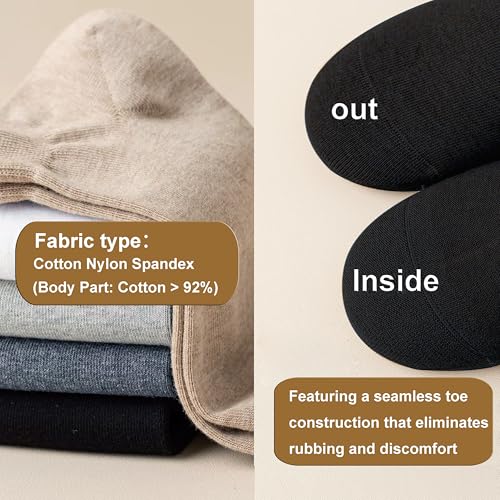 Image of Womens Ankle Socks Cotton No-Show Comfortable Low-Cut Liner Kraft Paper Gift Box