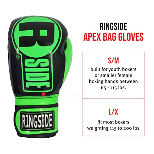 Image of Ringside Apex Bag Gloves, IMF-Tech Boxing Gloves with Secure Wrist Support, Synthetic Boxing Gloves for Men and Women