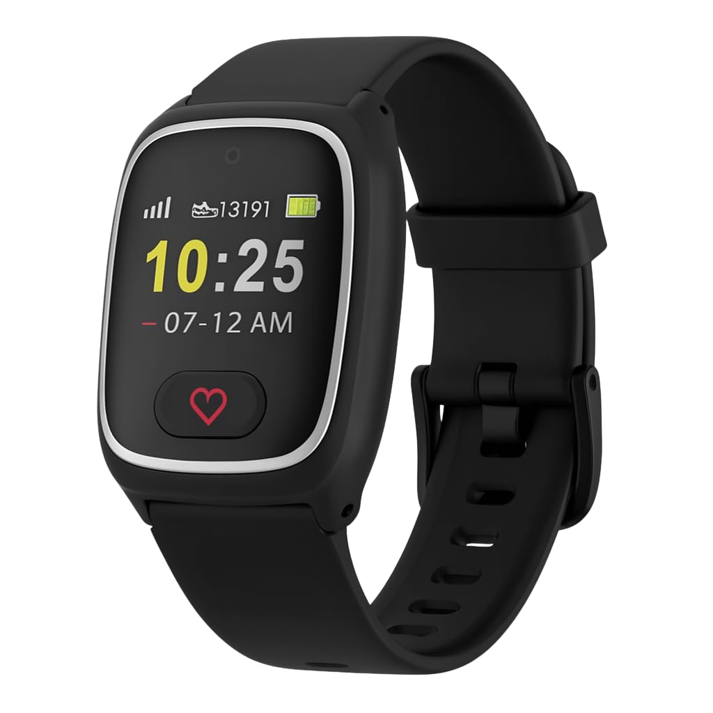EOS Orologio SOS 4G con Chiamate | Localizzazione GPS | Rilevazione Caduta | Battito, Pressione, SpO2, Contapassi | Rubrica e Chiamate Autorizzate | App BRIDGe (opzionale) | Per anziani