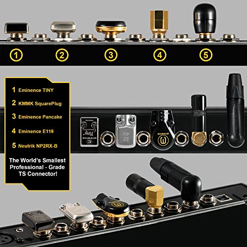 Worlds Best Cables 6 Units - 6 Inch - Pedal, Effects, Patch, Instrument Cable Custom Made Using Mogami 2319 Wire & Eminence Tiny Gold Plated Angled Ts Connectors #TOP1
