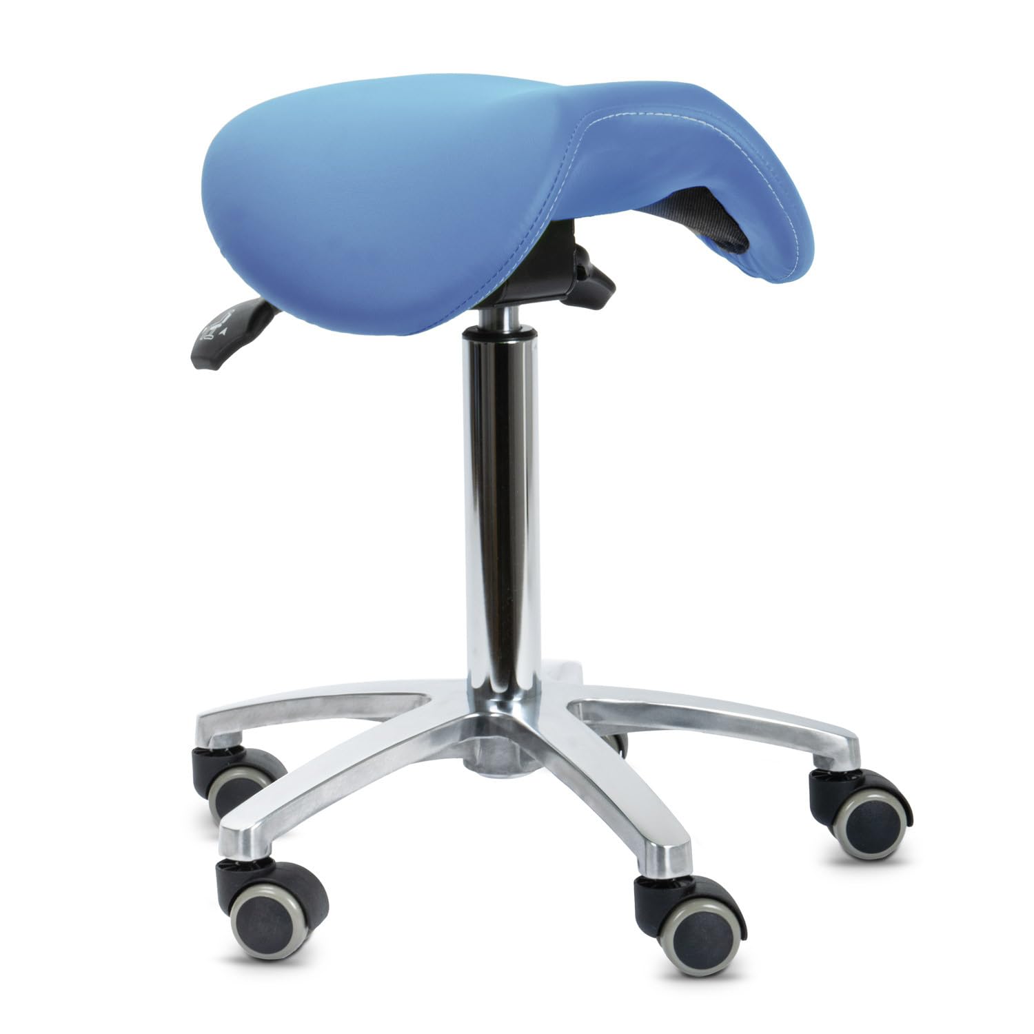 Taburete Giratorio con Asiento inclinable, Color Azul