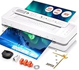 13" 4-Roller Commercial Laminator Machine, 3-10 Mil Thickness Laminating Machine, Fast 55s Warm-Up & 1000mm/min Laminating Speed for Laminating 11x17 & A3 Size, Includes 30 Sheets for Office, School