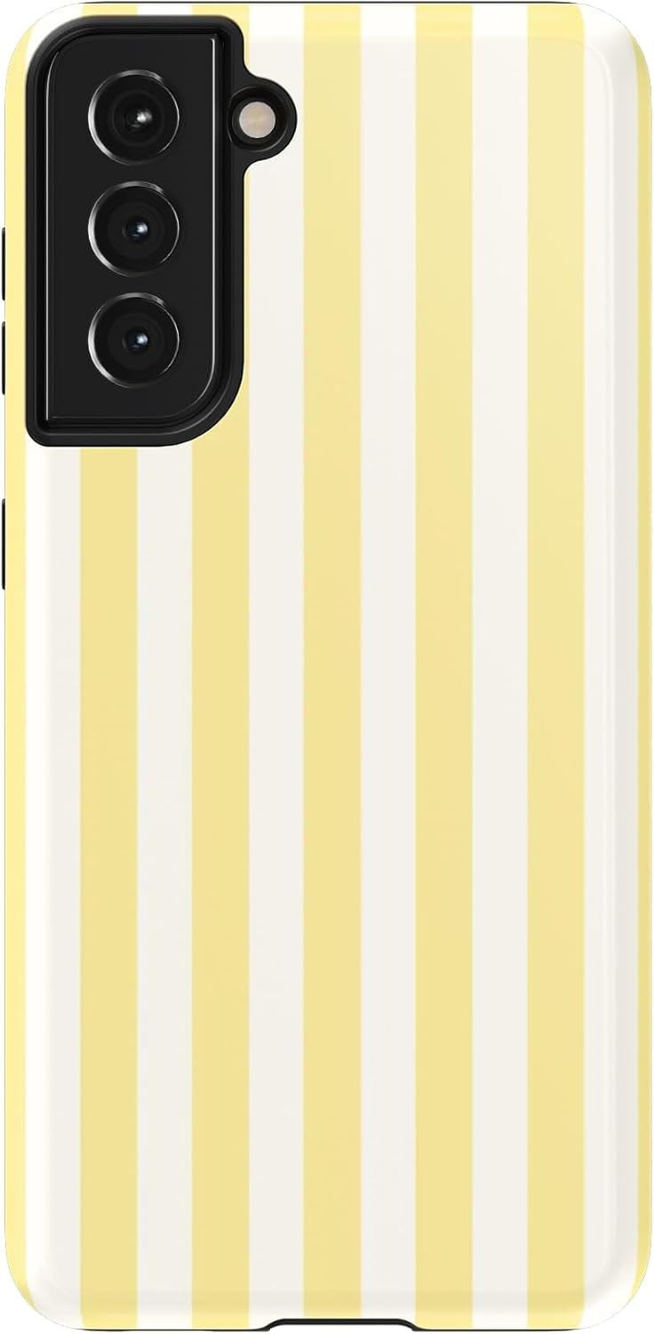 Casely Galaxy S21 Case | Blue Stripes | Sunday Best | Essential Slim Dual-Layer Protective Design
