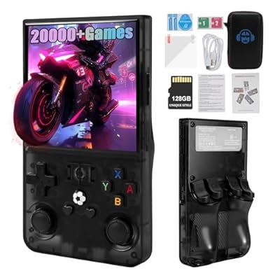 R36MAX - Consola de juegos retro, consola de juegos portátil con pantalla IPS HD de 4,0 pulgadas, 128 GB preinstalada, más de 20.000 juegos retro, sistema Linux de código abierto, 4000 mAh recargable | Ya disponible en tu tienda friki favorita! En mundofriki.es!