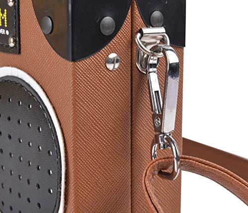 Image of QZUnique Tape Shaped Shoulder Bag Radio Recorder PU Crossbody Bag Women's Retro Evening Bag Handbag Clutch Purse
