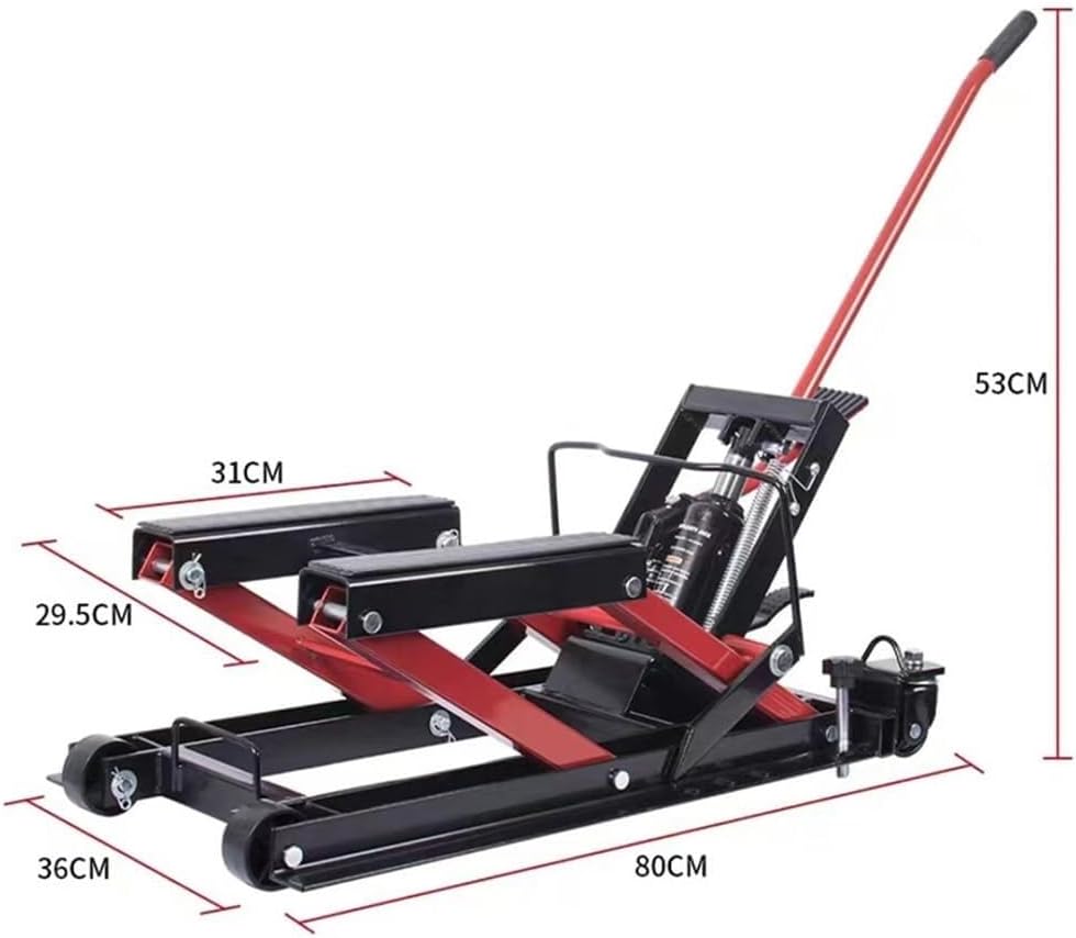 Portable Lift Table, Motorcycle Jack, Hydraulic Motorcycle Lift,Maximum Load 680 kg, 110-380mm Height, for Workshop Workbench