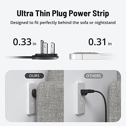 Image of TROND 13 Widely-Spaced Outlets Expansion with 4 USB Ports & TROND Ultra Thin Extension Cord with 2 USB-A and 1 USB-C Port