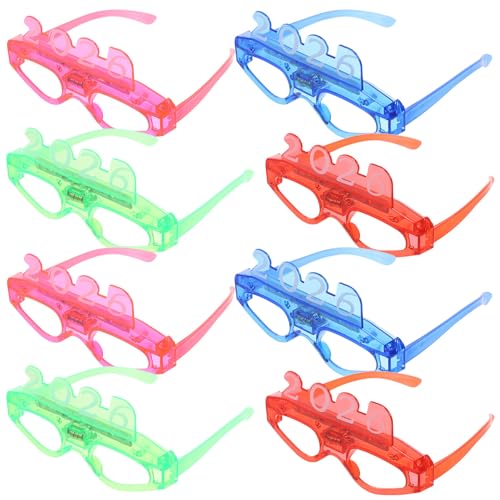 LIFKOME 8 Gafas Luminosas LED para Fiestas 2026 de Iluminación Cómodas de Plástico para Graduaciones y Decoraciones