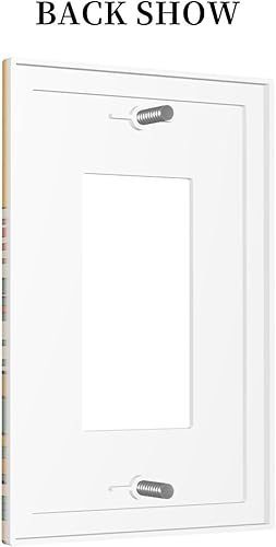 Miniatura 4 de Cubierta de interruptor de luz basculante de 1 banda decorativa Gfci, placa de pared eléctrica para decoración de baño de campo