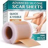 Silicone Scar Tape, Silicone Scar Sheets, Scar Tape for Surgical Scars, Silicone Tape for Scars, Scar Sheets for Surgical Scars, C-Section, Tummy Tuck and Keloid (1.6