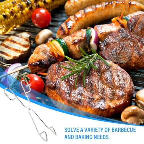 1 Stück Barbecue Grill Zange 25cm, Edelstahl Scherenzange, Kochen Küche Backen Brot Lebensmittelzange, Edelstahl Grillzange Schere, für Heimküche, Restaurant, Hotel, Außengrill