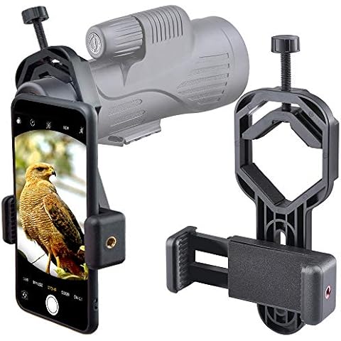 Starboosa Smartphone Telescope Adapter Camera Mount, Universal Phone Mount, Work with Telescope Spotting Scope Microscope Monocular Binocular - Fits iPhone, Samsung, HTC, LG and Smartphone Cover