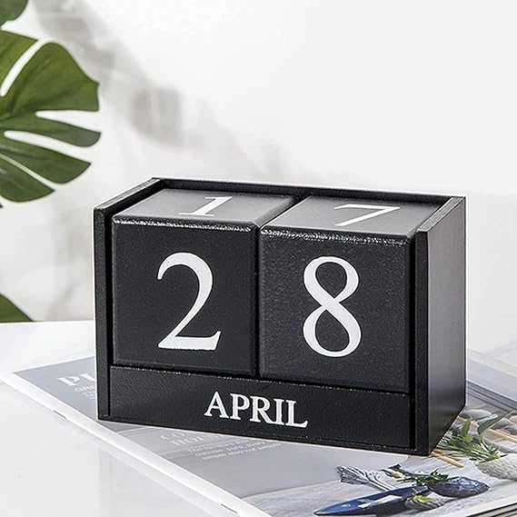 Babymoon Milestone Timeline Wooden Calendar Blocks | Baby Photoshoot Props | Home Décor | Decorative Add-ons | Black-image-35